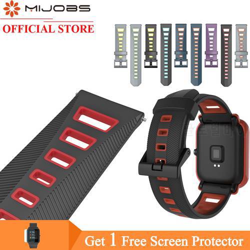 Strap Compatible for Amazfit GTS 2\BIP S\BIP LITE\POP\GTR 42mm Silicone Bracelet Replacement Wristbands for Huami Amazfit Watch