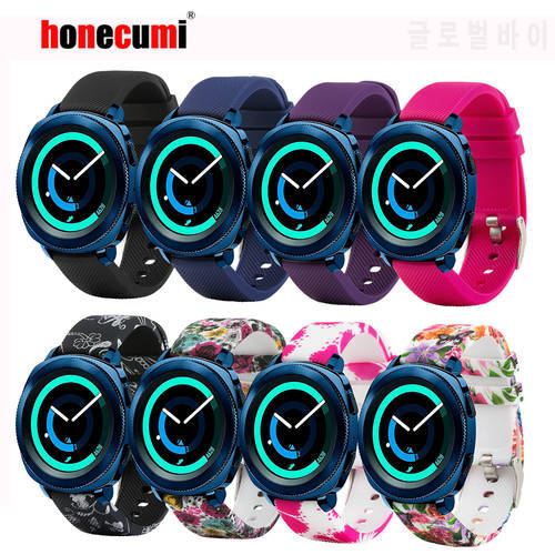 Honecumi 20MM Silicone Band Replacement Watchband Strap for Garmin Vivoactive 3/Gear Sport/Garmin 645/Vivomove HR Bands Strap