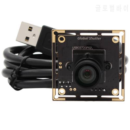 Fisheye Global Shutter USB Webcam High speed 60fps 280X720 Aptina AR0144 CMOS Wide Angle Monochrome USB Plug Play Web Cam