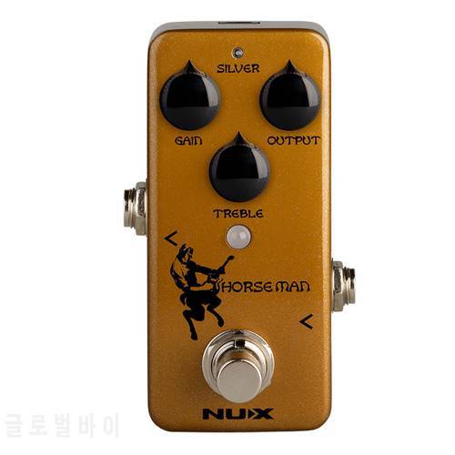 NUX Horseman Super Overdrive Pedal Mini Guitar Effects 2 in 1 Golden and Silver Sound Natural Distortion for Guitar Accessories