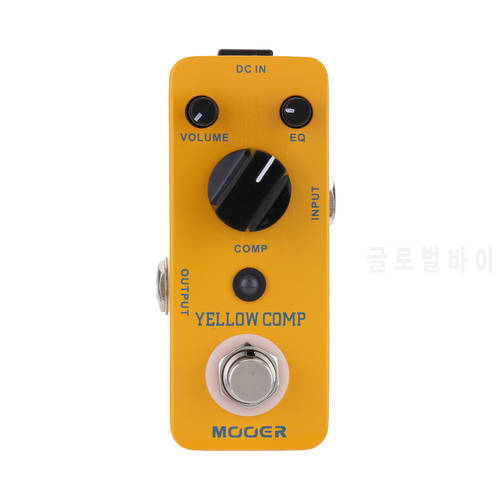Mooer Yellow Comp Micro Mini Optical Compressor Effect Pedal for Electric Guitar True Bypass