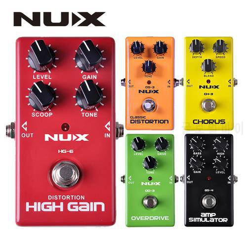 NUX Effect Pedal CH3 DS3 AS4 HG6 OD3 Classic Overdrive AMP Simulator Chorus High Gain Electric Guitar Effect Pedals Guitar Parts