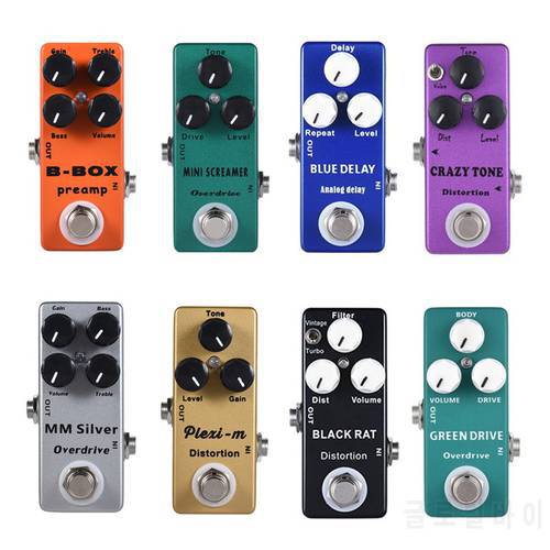Moskyaudio Mini Guitar Effect Pedal Overdrive, delay,distortion, boost, Preamp pedals