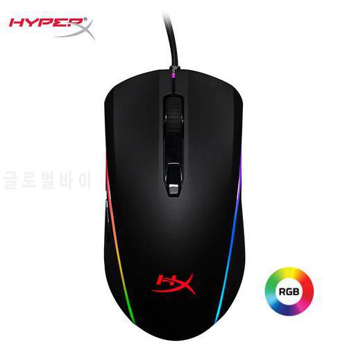 Kingston HyperX Gaming Mouse Pulsefire Surge RGB Lighting 16000 DPI Mice Pixart 3389 sensor dynamic 360° RGB effects game mouse