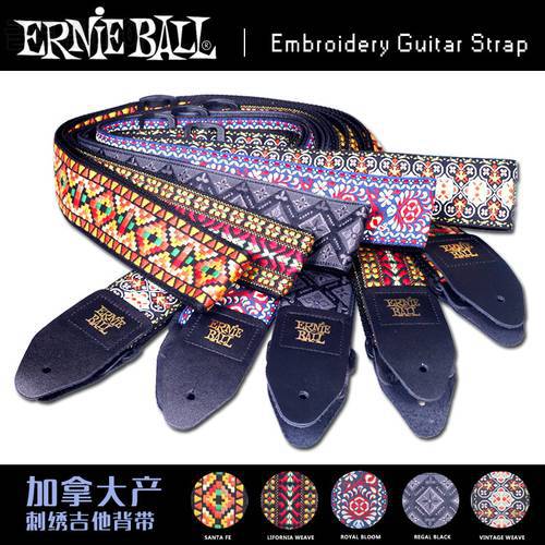 Ernie Ball Classic Jacquard Handcrafted Embroidered Leather End Guitar Strap