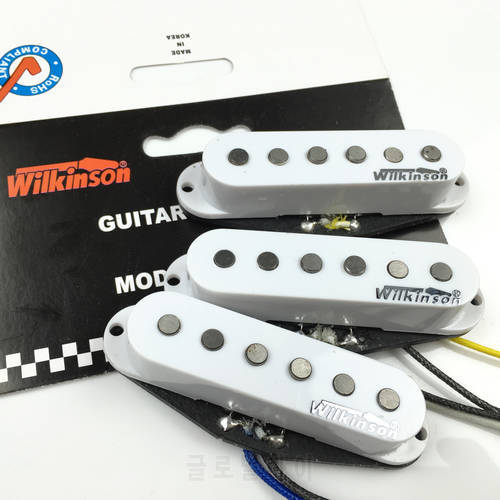 Wilkinson Premium 60&39s WVS Alnico V Single Coil Guitar Pickups White Electric Guitar Pickups For ST guitar Made In Korea