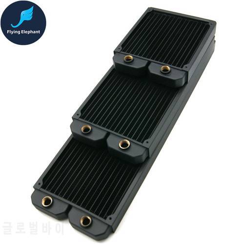 27mm Thickness Copper PC Radiator For 140mm Fan,G1/4&39&39Water Cooling Cooler Heatsink 140/280/420mm