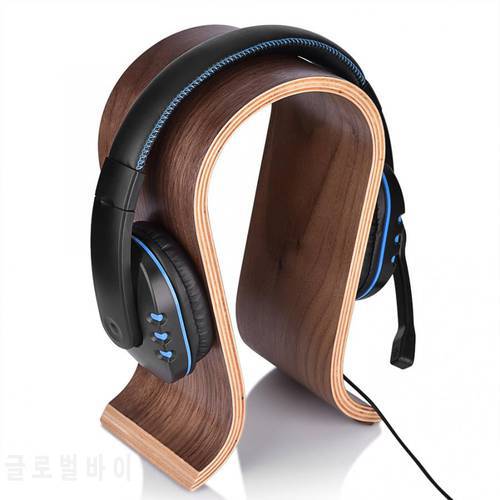 Universal U Shape Wood Headphones Stand Holder Earphone Hanger Wooden Headset Desk Display Shelf Rack Stand Bracket