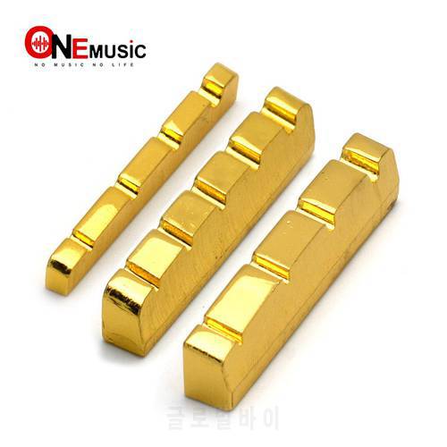 4 or 5 String Slotted Brass Gold Plated Electric Bass Guitar Nut