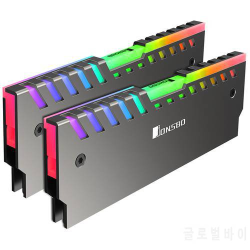 Jonsbo Desktop Memory Heatsink Cooler Shell RGB 256 Color Automatic Change Aluminum Heat Sink RAM Cooling Vest
