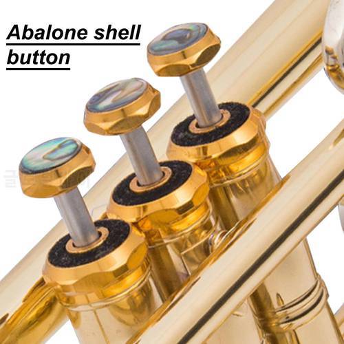 Trumpet Valve Finger Buttons Trumpet Inlays Colorful Abalone Shell Trumpet Parts Accessories