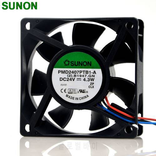 Original For Sunon PMD2407PTB1-A 24V 4.3W 7CM 7025 3wire inverter case fan