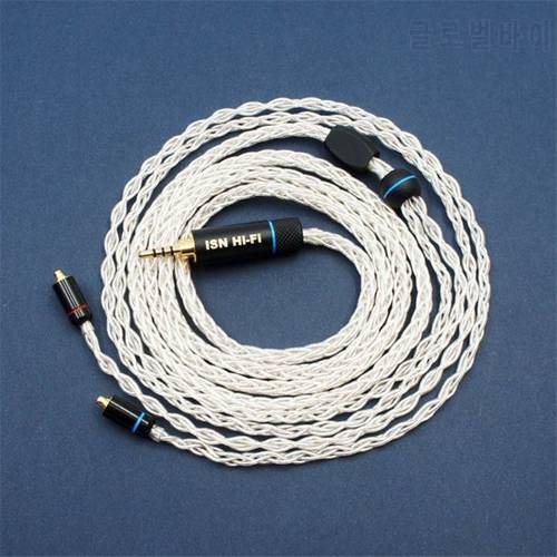 ISN Audio S8 8 Strands 19 Cores of Sliver-plated HiFi Audiophile IEM Earbud Earphone Cable