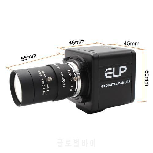 ELP 4K usb webcam CS 5-50mm/2.8-12mm varifocal lens zoom usb camera for windows, linux system
