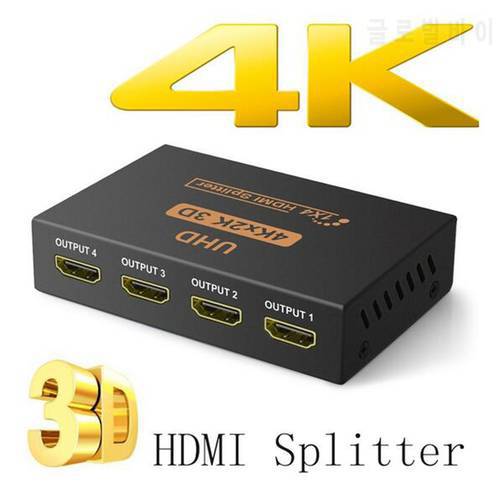 4K HD-MI Splitter Full HD 1080p Video HD-MI Switch 1X2 1X4 Dual Display For HDTV DVD PS3 Xbox Capture Card Nintendo Switch