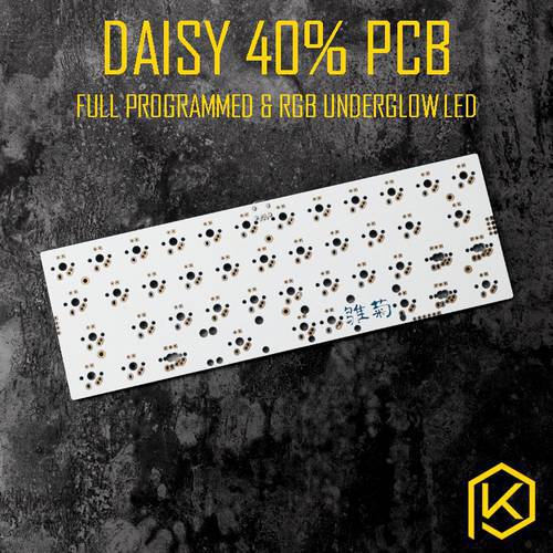 daisy 40% Custom Mechanical Keyboard Kit Supports TKG-TOOLS Underglow RGB led PCB 40% programmed mx alps matias double spacebar