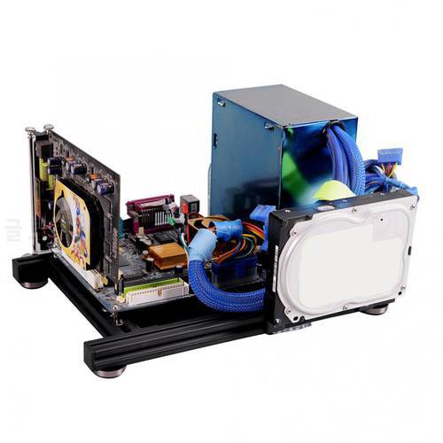 Open Water Cooling Frame Aluminum PC Vertical Chassis Computer Desktop Case for ITX ATX M-ATX with Auxiliary Tool and Screw