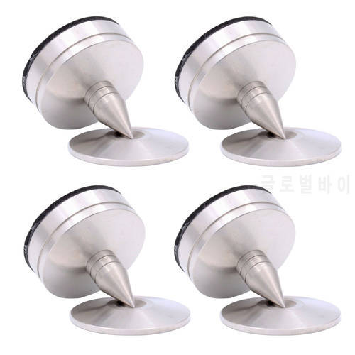 4PCS SPEAKER SPIKE FEET 34*35mm Machined Stainless Steel Audio Isolation Amplifier DAC Turntable Radio CDPlayer Stand Base Cone
