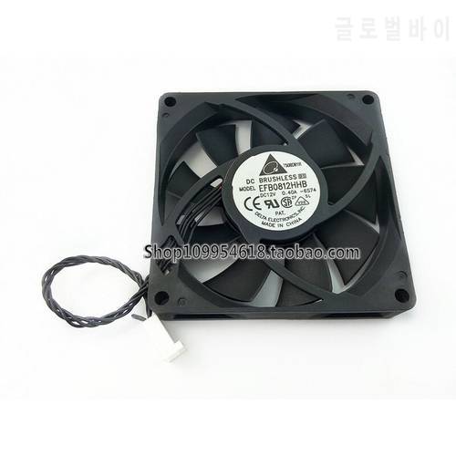 Free Shipping For Delta EFB0812HHB, -6S74 DC 12V 0.40A connector 70mm 80x80x15mm Server Square Cooling Fan