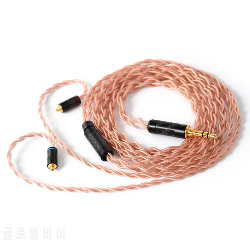 NICEHCK 4 cores 4N OFHC High Purity Oxygen-Free Copper Cable 3.5/2.5/4.4mm Plug MMCX/2Pin For ZSX LZ A7 TFZ NICEHCK NX7 MK3/F3