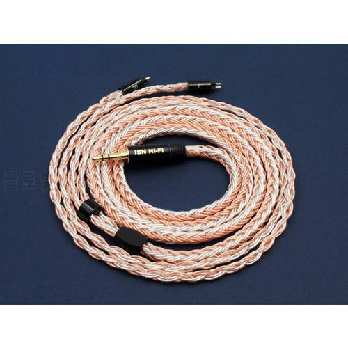 ISN Audio H16 16 Shares Single Crystal Copper&Sliver-plated Mixed Braded HiFi Audiophile Earphone Cable