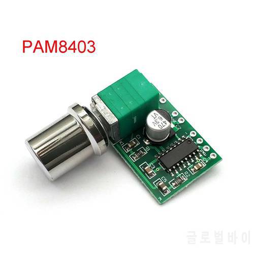 Mini PAM8403 DC 5V 2 Channel USB Digital Audio Amplifier Board Module 2 * 3W Volume Control With Potentionmeter