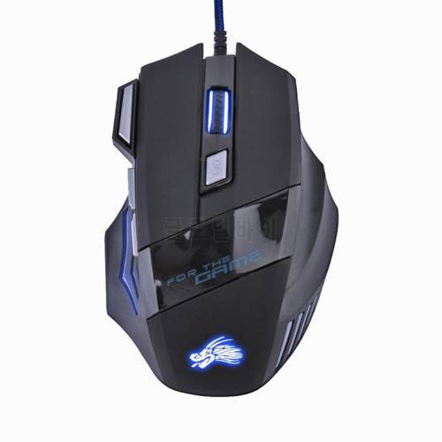 USB Wired Gaming Mouse 7 Buttons 5500 DPI Adjustable LED Backlit Optical Computer Mouse Gamer Mice For PC Laptop Notebook New