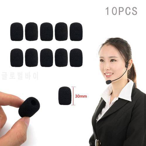 10pcs 30mm Soft Elastic Sponge Microphone Head Cover for Headset Sleeve Mic Support Dropshipping