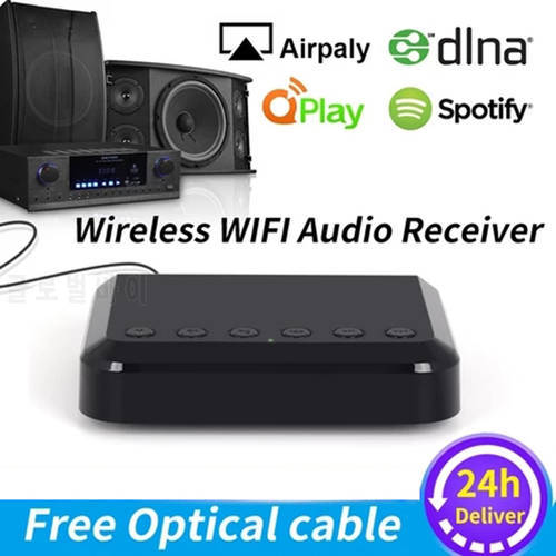 WR320 Wireless WIFI Audio Receiver Multiroom Multiroom Music Adapter for Wired HiFi Speakers System Airplay Spotify DLNA NAS