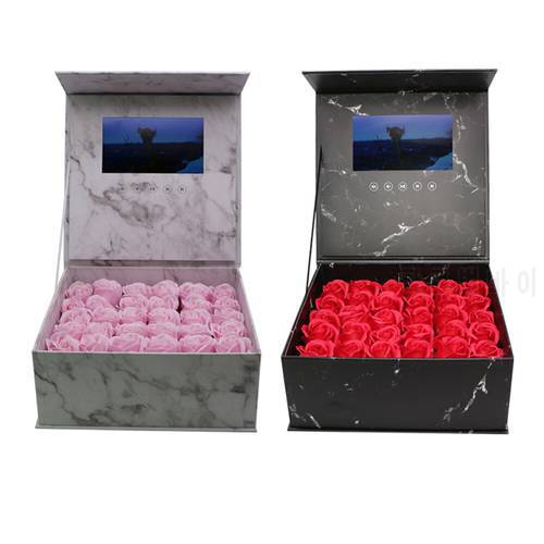 Wedding Birthday Valentine&39s Day Christmas Video Brochure Advertising Player Promotional Gifts Greeting MP4 Screen Flowers Box