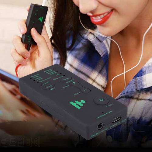 Mini Multi Voice Changer Adapter Microphone Audio Sound Card for Live Broadcast Wechat and Sing Mobile Phone PC Game Universal