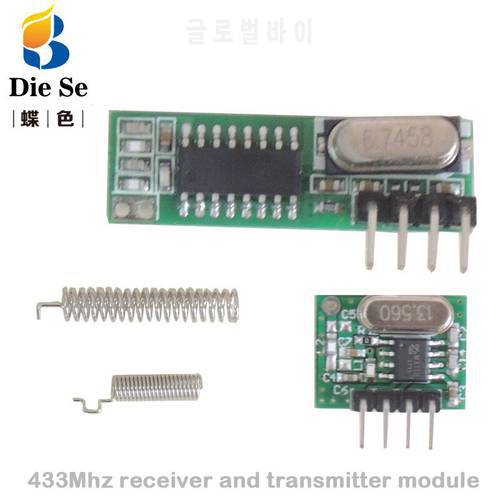 433Mhz RF Transmitter and Receiver Module with antenna 3 sets for Arduino DIY kit 433Mhz Remote controls Superheterodyne RF