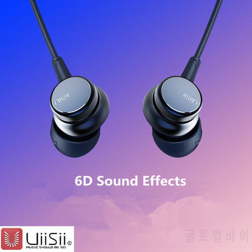 UiiSii HM9/13 Wholesale Wired Noise Cancelling Dynamic Heavy Bass Music Metal In-ear with Mic Earphone for iphone huawei xiaomi