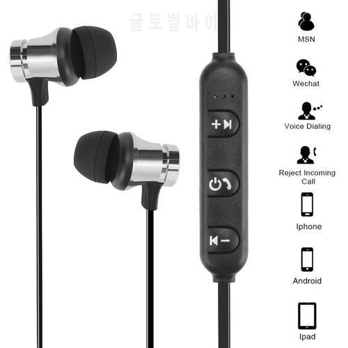 Magnetic Bluetooth Wireless Stereo Earphone Sport Headset For iPhone for Samsung for Huawei Waterproof Earbuds With Mic