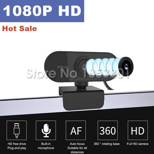 2020 Hot Sale Webcam Full HD 1080P Web Camera With Microphone For Computer Laptop Video Recording Online Webcams USB Autofocus