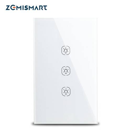 Zemismart Tuya Zigbee Switch No Neutral US Interruptor Smart Life Remote Control Alexa Google Home Light Switches 100-240v