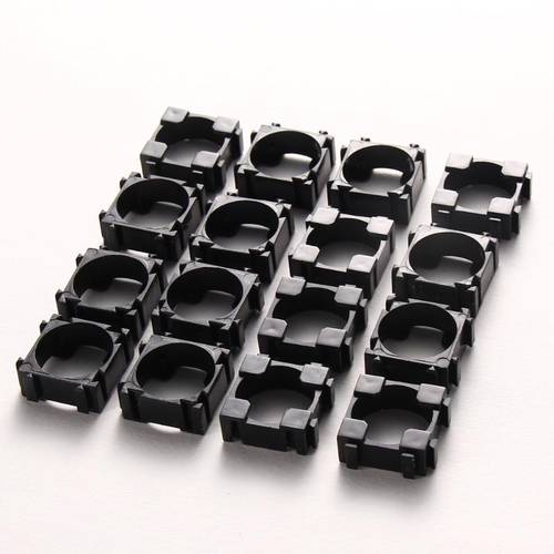 100Pcs 18650 Battery Safety Anti Vibration Holder Cylindrical Bracket 22x22mm pc+pp+gp Meterials Lithium Batteries Support Stand