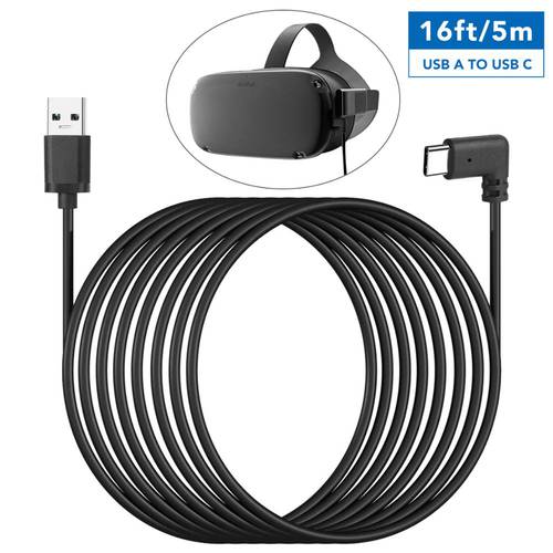 KIWI design Updated 16FT(5M) USB3.0 To Type C For Quest 2 Link Cable High Speed Data Transfer For Oculus Quest 2 USB C Cable