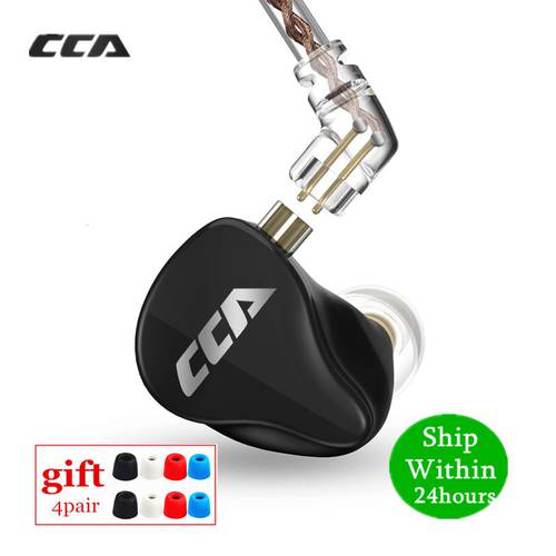 CCA CA16 7BA+1DD Hybrid Drivers In Ear Earphone HIFI Monitoring Headset with 2PIN Cable C12 C16 A10 ZSX AS16 ZS10 PRO VX V90