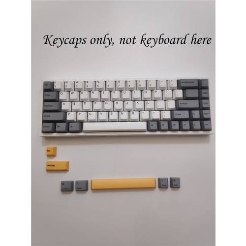 68 keycap mechanical keyboard keycaps 68 keys cherry profile Doubleshot PBT black