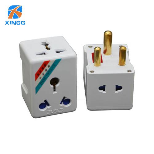 South Africa Big Round 3 Pin AC Power Electrical Plug Travel Adapter To US EU UK AU Plug Adapter Outlet Socket Adaptor FUSE 15A
