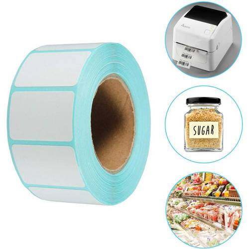 Sticky Labels Roll Adhesive Thermal Label Sticker Paper Supermarket Price Blank Label Direct Print Waterproof Print Supplies