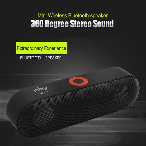 NBY-18 Mini Outdoor Portable Bluetooth Speaker Wireless Speaker Soundbar subwoofer Music Surround Support Mountain trip TF card