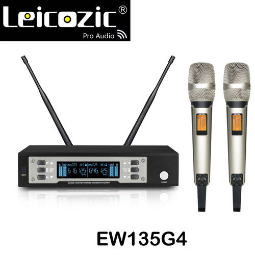 Leicozic True Diversity EW135G4 Wireless Microfono Professional Stage Microfone Profissional Mikrofon Wireless Mic 615-655Mhz