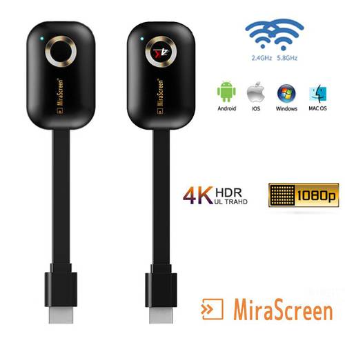 Mirascreen G9 Plus Wireless HDMI Android Tv Stick Miracast Airplay Mirror Screen Mirroring EzMira Cast 5G 4K 1080P For Iphone PC