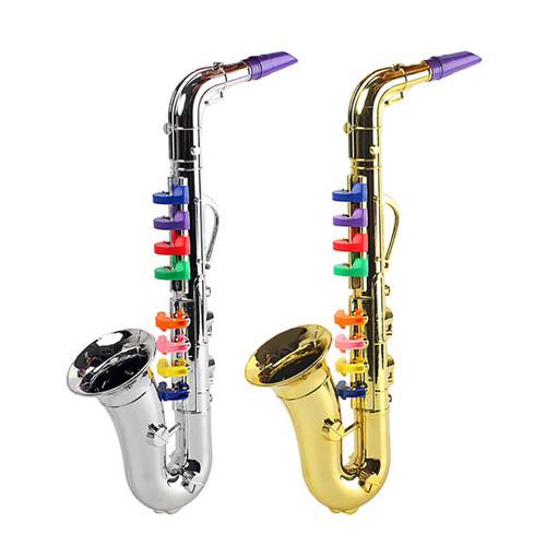Simulation 8 Tones Saxophone Trumpet Children Musical Instrument Toy Party Props