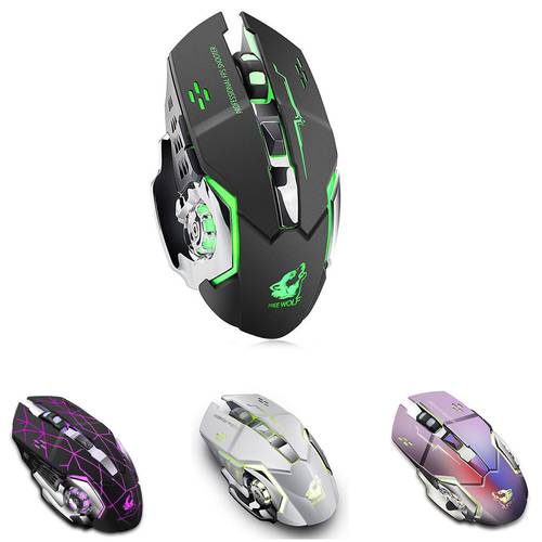 X8 Silent Gaming Wireless Mouse 2.4GHz 1800DPI Rechargeable Wireless Mice USB Optical Game Backlight Mouse For PC Laptop