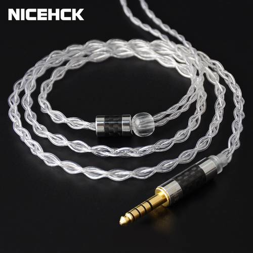 NiceHCK LitzPS 4N Litz Pure Silver Earphone Upgrade Cable 3.5/2.5/4.4mm MMCX/NX7 Pro/QDC/0.78mm 2Pin For DB3 KXXS T4 T2 ST-10s