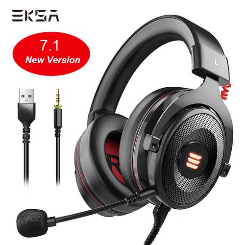 EKSA Gaming Headset Gamer E900/E900 Pro 7.1 Surround Wired Gaming Headphones with Microphone For PC/PS4/PS5/Xbox one/Switch