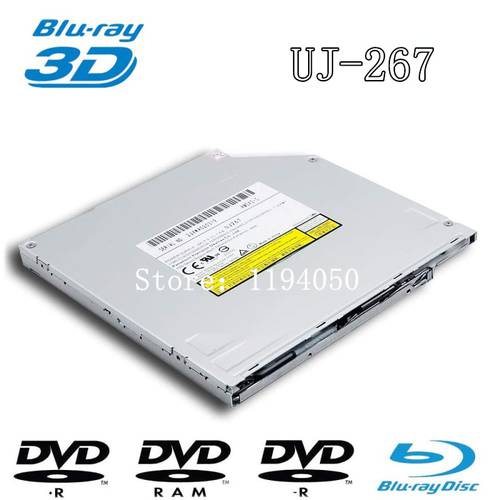 New Super Slim 6X BD-R BD-RE 100GB Blu-ray Burner, for Panasonic UJ267 UJ-267, 8X DVD+-R Writer CD-RW Laptop Internal 9.5mm SATA